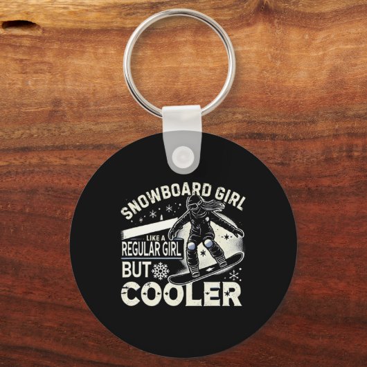 Snowboarden Shirt Meisjes Snowboarder Snowboard Lo Sleutelhanger (Voorkant)