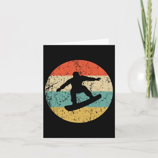 Snowboarden Shirt - retro snowboarder Kaart (Voorkant)