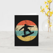 Snowboarden Shirt -  retro snowboarder Kaart (Gele Bloem)