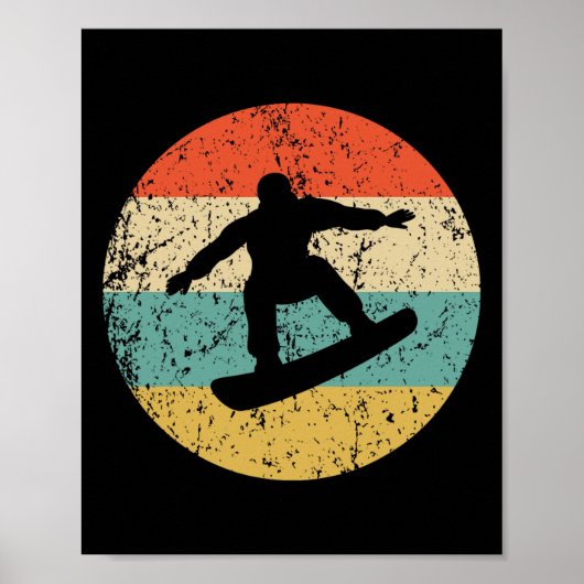 Snowboarden Shirt - retro snowboarder Poster (Voorkant)