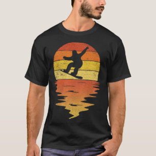 Snowboarden Shirt Retro Sunset 70s Snowbo