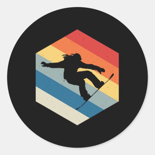 Snowboarden Shirt Snowboarder Snowboard Lover Sno Ronde Sticker (Voorkant)