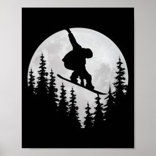 Snowboarden Shirten Freestyle Snowboarder - Snowbo Poster