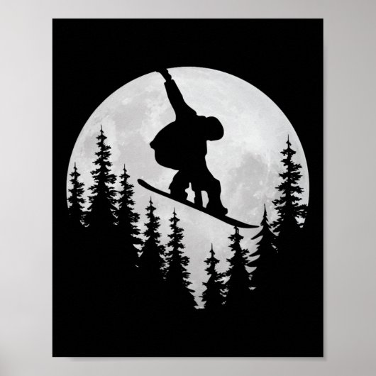 Snowboarden Shirten Freestyle Snowboarder - Snowbo Poster (Voorkant)