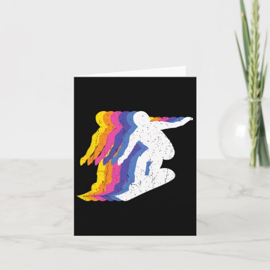 Snowboarden Shirten Retro  Snowboarder - Sn Kaart (Voorkant)