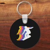 Snowboarden Shirten Retro  Snowboarder - Sn Sleutelhanger (Voorkant)