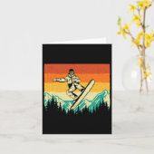 Snowboarden Shirten Retro  Snowboarder - Wi Kaart (Gele Bloem)