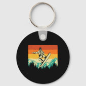 Snowboarden Shirten Retro  Snowboarder - Wi Sleutelhanger (Voorkant)