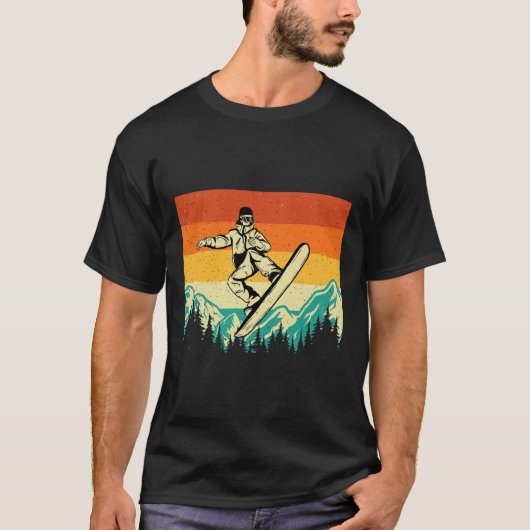 Snowboarden Shirten Retro  Snowboarder - Wi T-shirt (Voorkant)