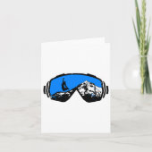 Snowboarden Ski Goggles Mountain Distressed Design Kaart (Voorkant)