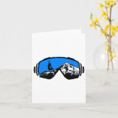 Snowboarden Ski Goggles Mountain Distressed Design Kaart (Gele Bloem)