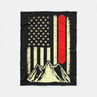 Snowboarden skien snowboard amerikaanse vlag fleece deken