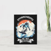 Snowboarden Sneeuwtherapie Snowboard Retro Snow Va Kaart (Voorkant)