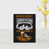 Snowboarden Snowboard  Beer 1 Kaart (Gele Bloem)