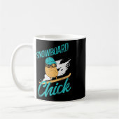 Snowboarden Snowboard Chicken Chick Koffiemok (Links)