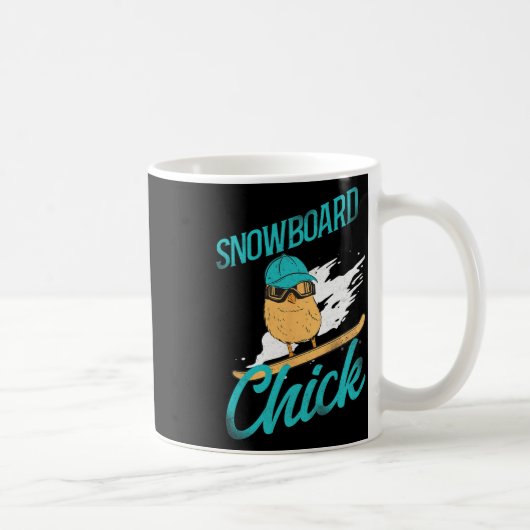 Snowboarden Snowboard Chicken Chick Koffiemok (Rechts)
