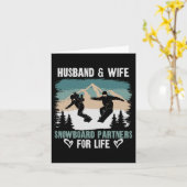 Snowboarden Snowboard Echtgenote Huwelijk Kaart (Gele Bloem)