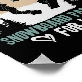 Snowboarden Snowboard  Echtgenote Huwelijk Poster (Hoek)
