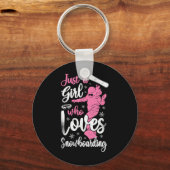 Snowboarden Snowboard  Girl 2 Sleutelhanger (Voorkant)
