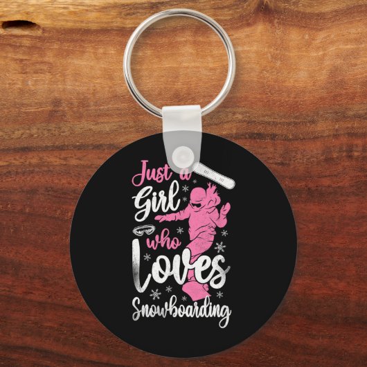 Snowboarden Snowboard  Girl 2 Sleutelhanger (Voorkant)