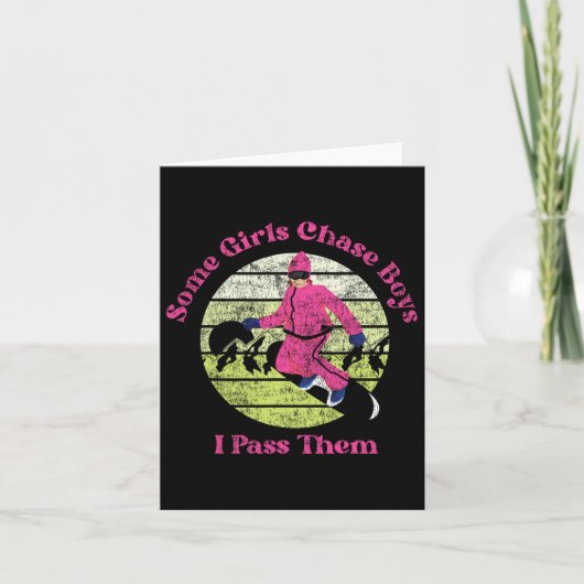 Snowboarden Snowboard  Girl Retro Some Gir Kaart (Voorkant)