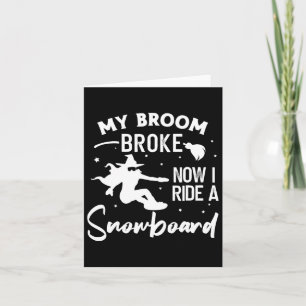 Snowboarden Snowboard Halloween Heks Kaart