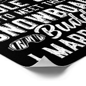 Snowboarden Snowboard Huwelijk Echtgenote Weddi Poster (Hoek)