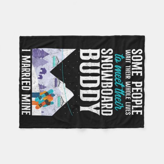 Snowboarden Snowboard  Huwelijk Vrouw Buddy Fleece Deken (Voorkant (Horizontaal))