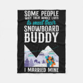 Snowboarden Snowboard  Huwelijk Vrouw Buddy Fleece Deken (Voorkant)