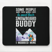 Snowboarden Snowboard  Huwelijk Vrouw Buddy Muismat (Voorkant)