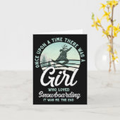 Snowboarden Snowboard  Meisje 1 Kaart (Gele Bloem)