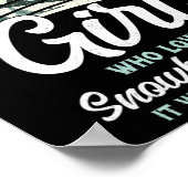 Snowboarden Snowboard  Meisje 1 Poster (Hoek)