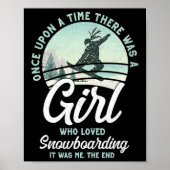 Snowboarden Snowboard Meisje 1 Poster (Voorkant)
