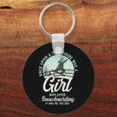 Snowboarden Snowboard  Meisje 1 Sleutelhanger (Voorkant)