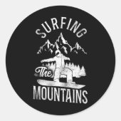 Snowboarden Snowboard Mountain 1 Ronde Sticker (Voorkant)