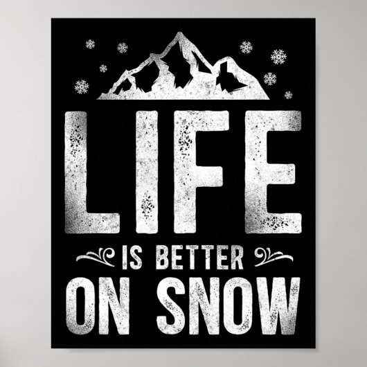 Snowboarden Snowboard  Mountain Ski Poster (Voorkant)