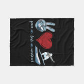 Snowboarden Snowboard  Peace Love Fleece Deken (Voorkant (Horizontaal))