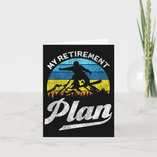 Snowboarden Snowboard Retirement  Retro Mijn Ret Kaart (Voorkant)