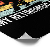 Snowboarden Snowboard Retirement  Retro Mijn Ret Poster (Hoek)