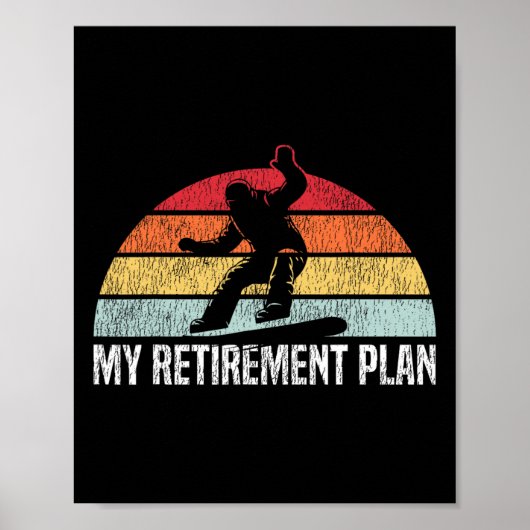 Snowboarden Snowboard Retirement  Retro Mijn Ret Poster (Voorkant)