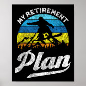 Snowboarden Snowboard Retirement  Retro Mijn Ret Poster (Voorkant)