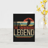 Snowboarden Snowboard  Retro Dad Kaart (Gele Bloem)