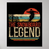 Snowboarden Snowboard  Retro Dad Poster (Voorkant)