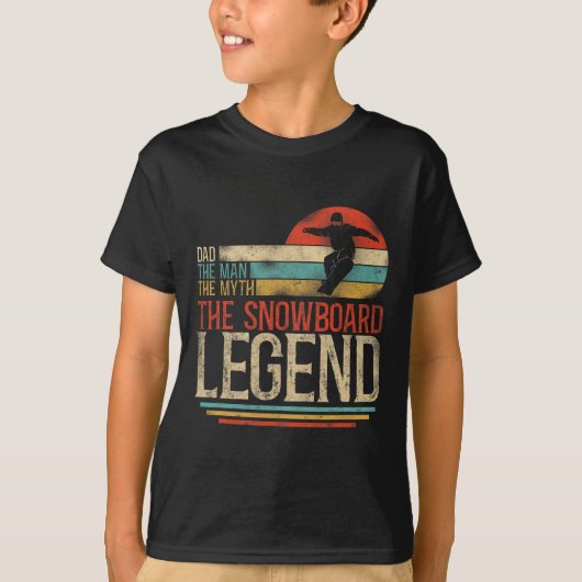 Snowboarden Snowboard  Retro Dad T-shirt (Voorkant)