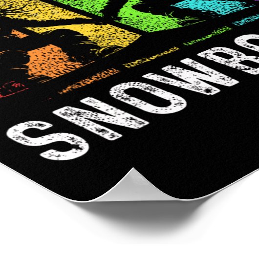 Snowboarden Snowboard  Retro Echte Meisjes Sn Poster (Hoek)