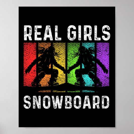 Snowboarden Snowboard Retro Echte Meisjes Sn Poster (Voorkant)