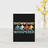Snowboarden Snowboard Retro Kaart (Gele Bloem)
