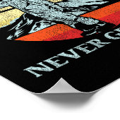 Snowboarden Snowboard  Retro Kinderen van W Poster (Hoek)