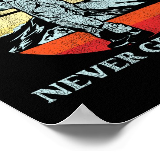 Snowboarden Snowboard  Retro Kinderen van W Poster (Hoek)