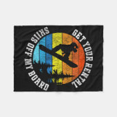 Snowboarden Snowboard  Retro Krijg Uw Huur Fleece Deken (Voorkant (Horizontaal))